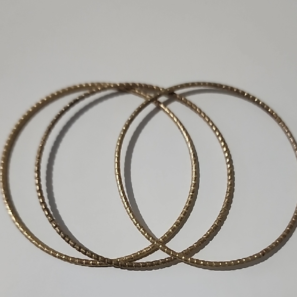 Antique Gold Textured Bracelets